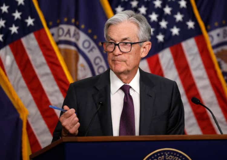 Fed. Chair Powell Holds Monthly News Conference On Interest Rates