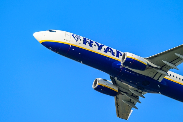 Boeing 737 of Ryanair taking off from Schiphol Amsterdam Airport