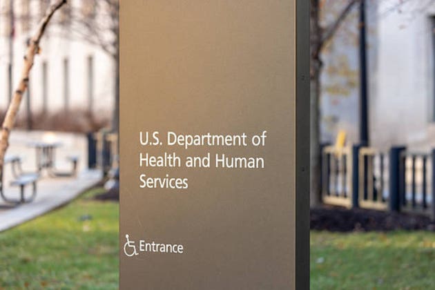 United States Department of Health and Human Services - HHS Street Sign Outside Building