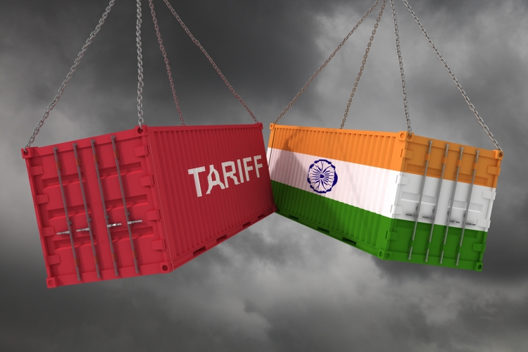 US tariff on India import trade war cargo shipping container