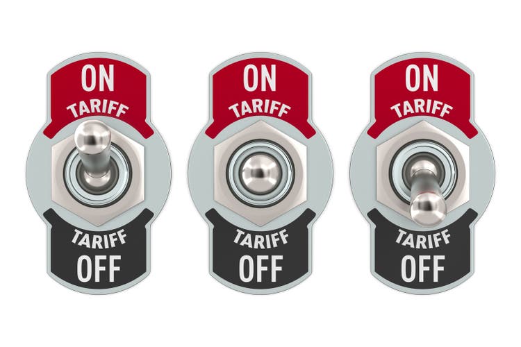 Toggle switch on white background. Isolated 3D illustration