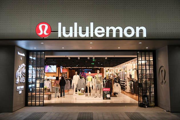 Lululemon clothing store with people