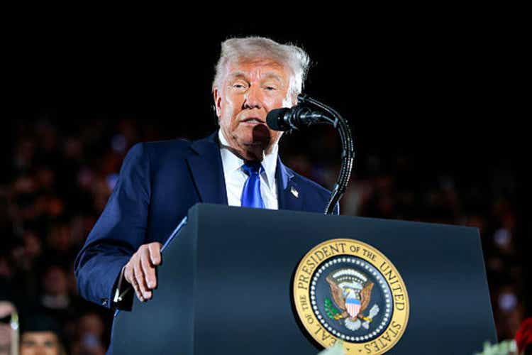 President Trump Addresses University Of Alabama Graduating Class