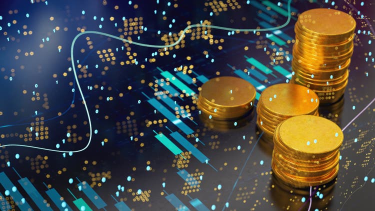 Cryptocurrency Investment With Digital Chart Background