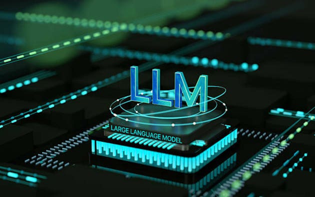 Abstract stream information. Generative AI, large language model, LLM concept