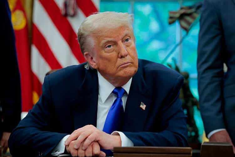 Trump teases 'very, very big' announcement, says 'not necessarily' on trade (SP500)