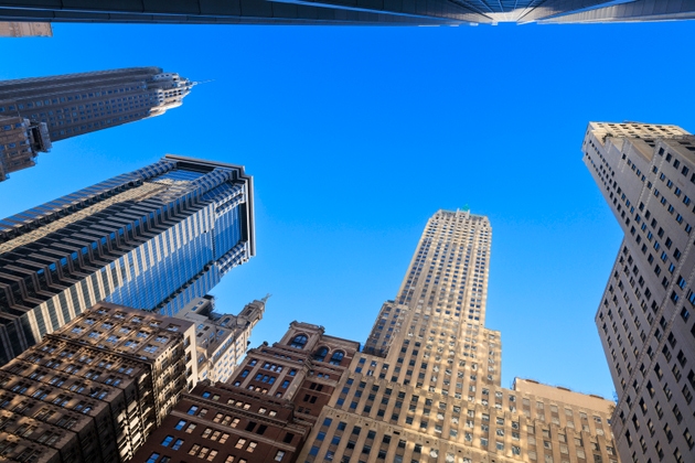 Skyline. Office skyscraper in New York City, Manhattan