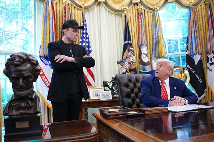 President Trump Holds Press Conference With Elon Musk in White House"s Oval Office