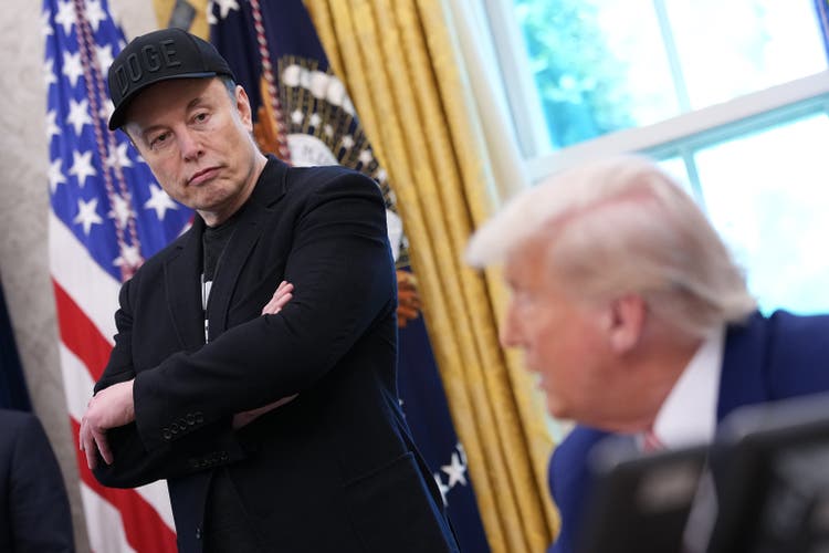 President Trump Holds Press Conference With Elon Musk in White House"s Oval Office