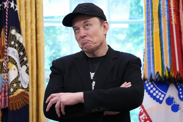 President Trump Holds Press Conference With Elon Musk in White House"s Oval Office