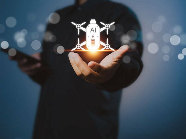 A man shows a drone