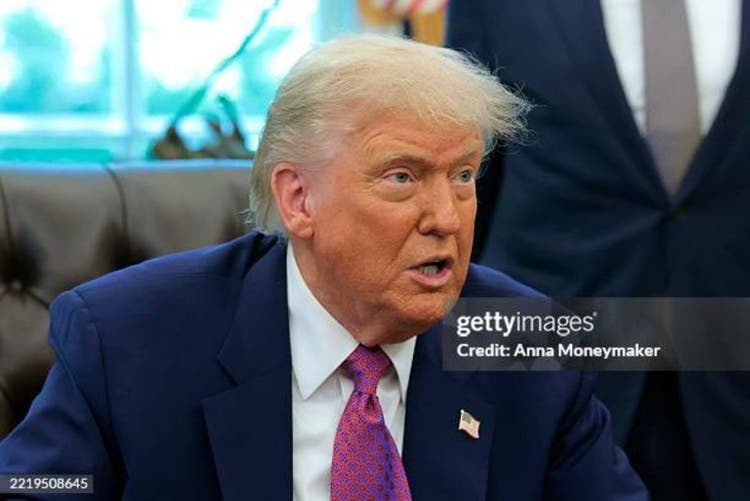 President Trump Makes Statement In The Oval Office