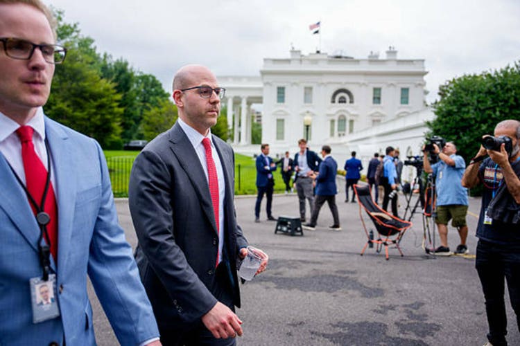 Council Of Economic Advisers Chairman Dr. Stephen Miran Speaks To Press Outside White House