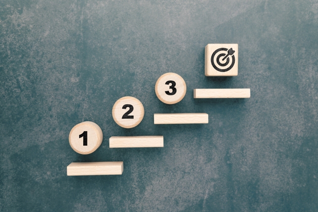 Step-by-step path to a goal