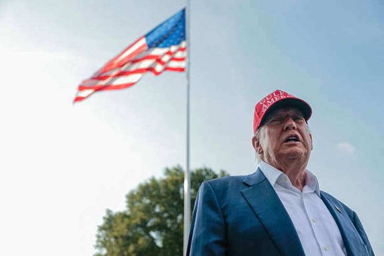 President Trump Departs White House For Florida On Tuesday Morning