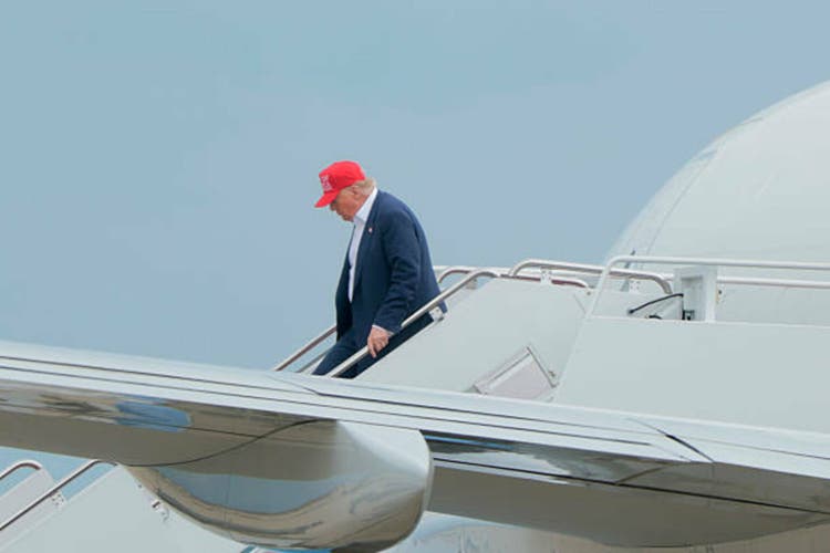 President Trump Lands At Joint Base Andrews From Florida