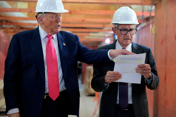 President Trump Visits Federal Reserve