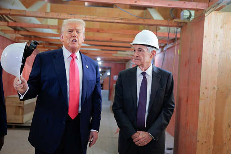President Trump Visits Federal Reserve