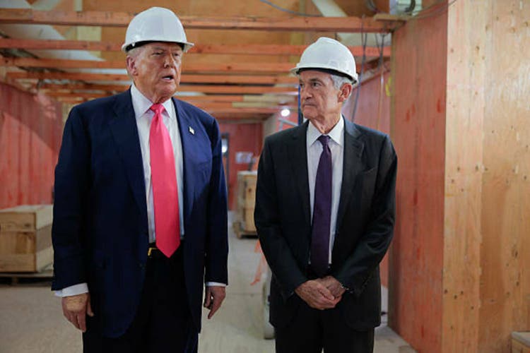 President Trump Visits Federal Reserve