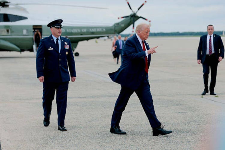 President Trump Travels To Bedminster For The Weekend