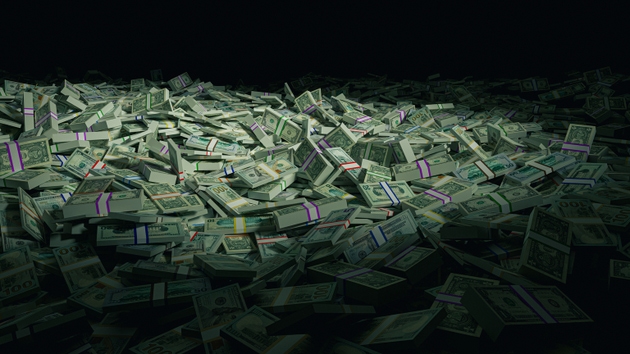 Pile of money background