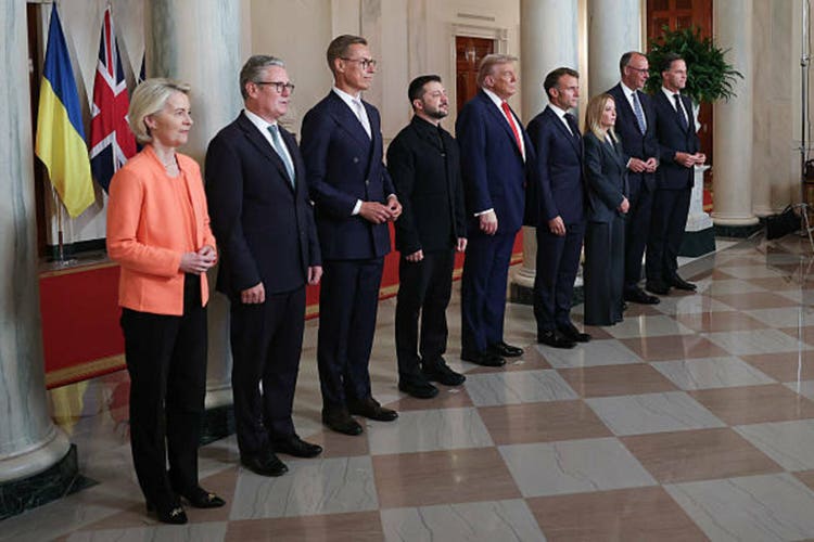 European Leaders Join Ukrainian President Zelensky For White House Meeting With Trump