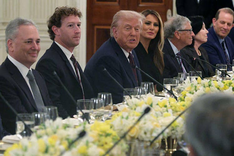 President Trump Holds Dinner For Tech And Business Leaders At The White House