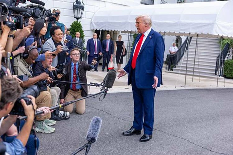 President Trump Departs White House For Arizona