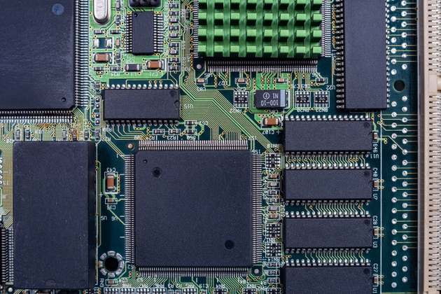 Exploring the intricate details of a circuit board used in AI and crypto technology development