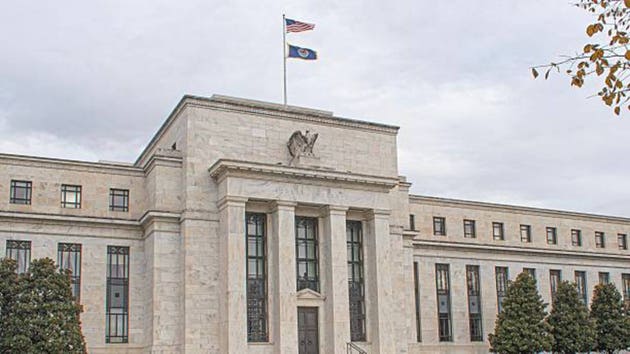 Federal Reserve System Fed of USA chairman press conference concept