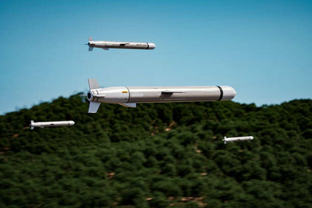 Tomahawk missiles in flight