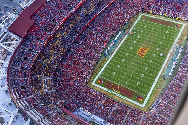 President Trump Watches Washington Commanders Game At Northwest Stadium