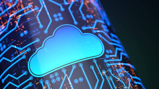 Cloud computing icon on digital tech lines background, network security, technology, and modern networks.