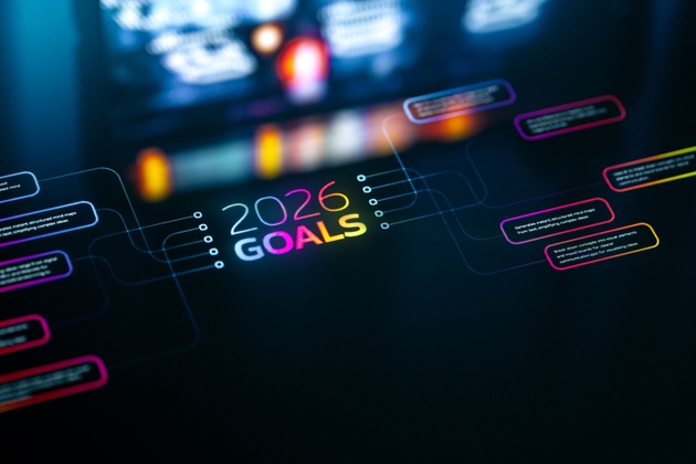 2026 Goals and Targets: Digital Planning Board With Bright Strategy Elements And Forward Thinking Concepts