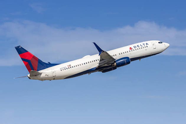 Delta Air Lines Boeing 737-800 airplane at Fort Lauderdale airport in the United States
