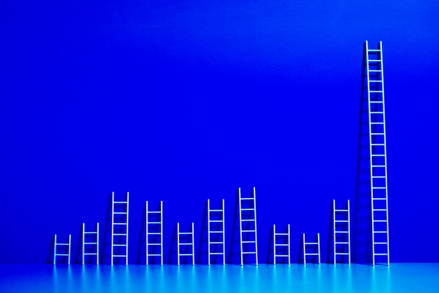 Reaching Higher Than the Rest Concept - Ladders