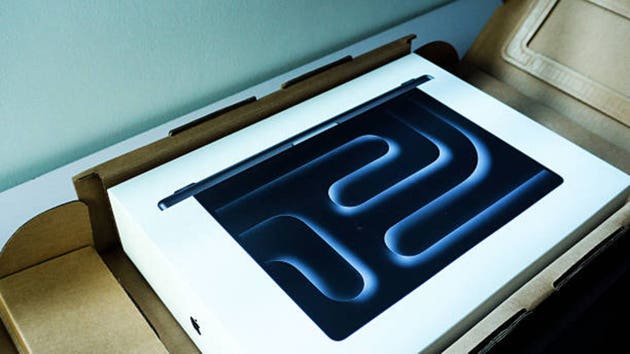 January 8, 2026, Malaysia – M5 Apple MacBook Pro 14 Inch Space Black Inside Box During Unboxing