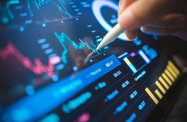 mobile artificial intelligence finance technology representing fintech innovation, smart analytics, and digital business transformation