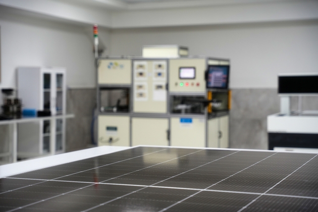 Quality Control Station in Solar Panel Factory