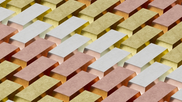 Gold, Silver and Copper Ingots