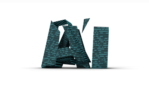 Ai Logo with Broken Binary Code