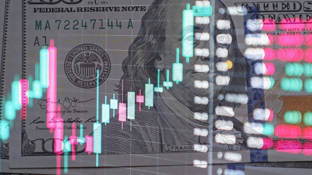Dollar Candlestick Chart Stock Market Oil Gas Price Growth Trading