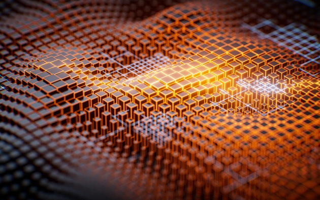 Abstract cube board background, 3d rendering.