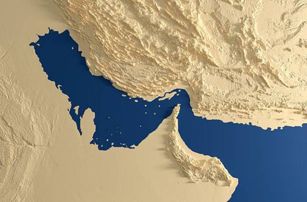 relief Map of the Strait of Hormuz