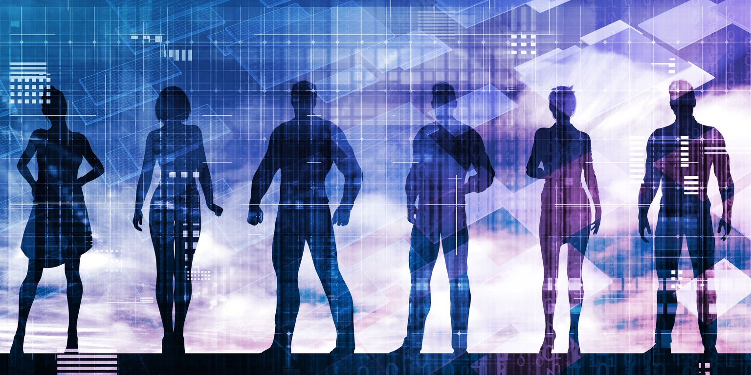 Professional Workforce Data Network Connection Business Background