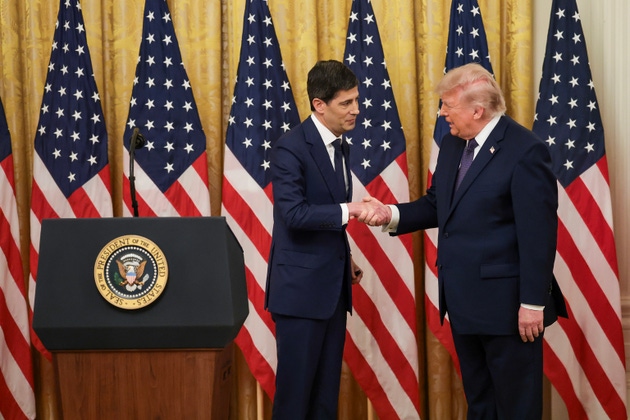 President Trump Attends Swearing In Ceremony For New Chairman Of The Federal Reserve