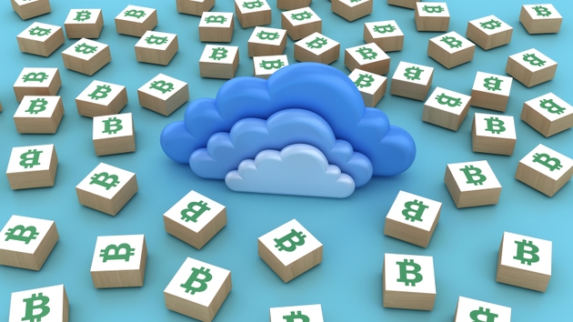 Bitcoin Symbol Blocks with Cloud Computing