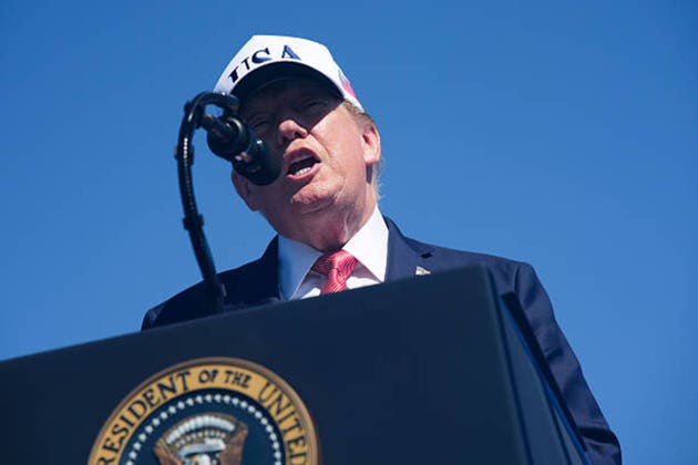 President Trump Speaks At Steel Across America Event On The Ellipse