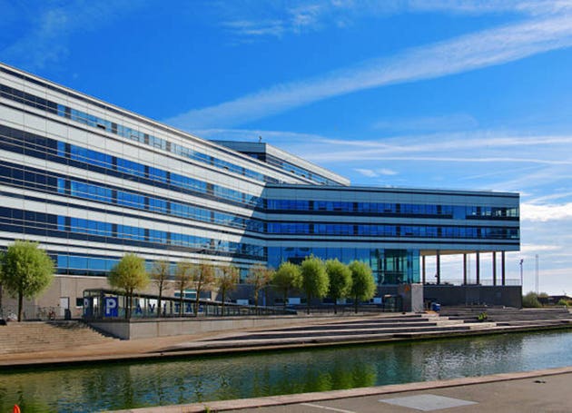 Navitas, the energy and engineering campus on the Aarhus waterfront, from Kystvejen - Denmark