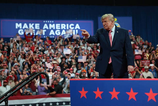 President Trump Holds Midterm Election Rally In Kansas